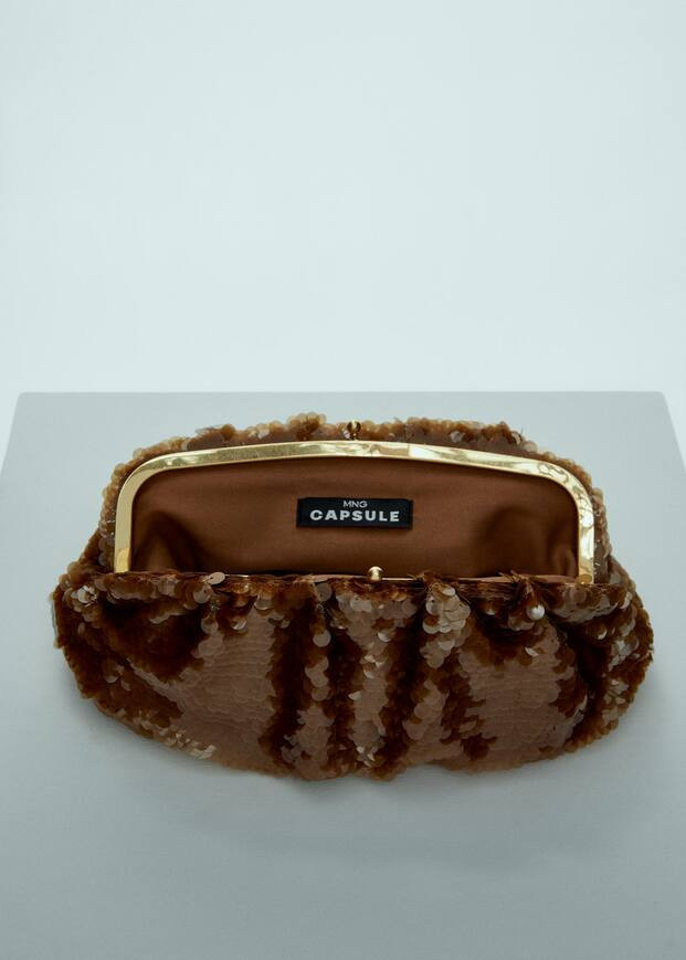 Sequin clutch bag -  Women | Mango USA | MANGO (US)