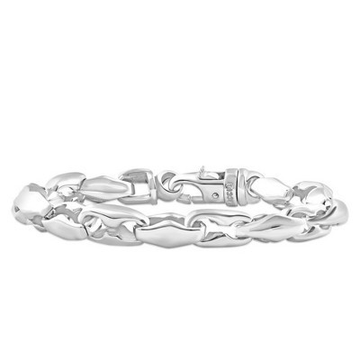 Pompeii3 Men's Steel Single Tone Clasp 8mm Link  8.5 " Bracelet | Target