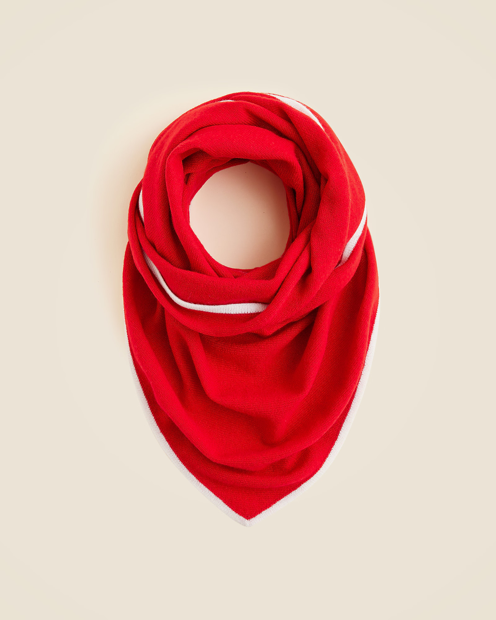 Tipped wool-cashmere blend bandana | J. Crew US
