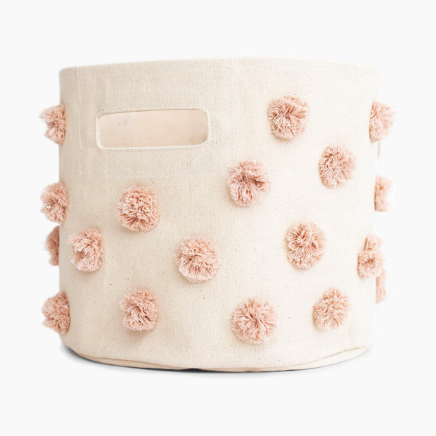 Pehr Pom Pom Storage Pint in Peony Pink | 100% Cotton | Babylist