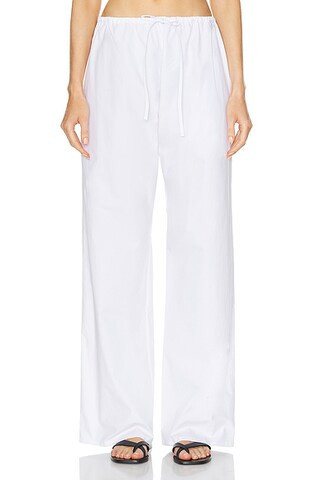 Matteau Drawcord Pant in White - White. Size 4 (also in 5). | FWRD 