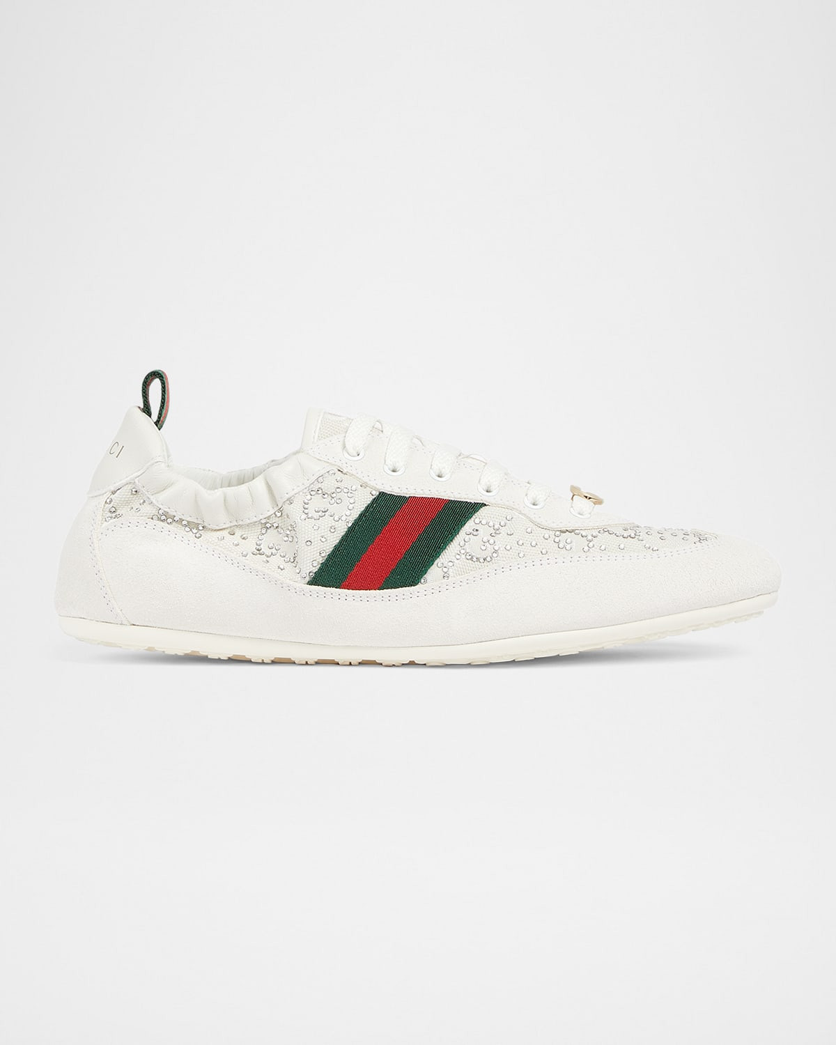 Gucci Shift Crystal Mesh Low-Top Sneakers | Neiman Marcus
