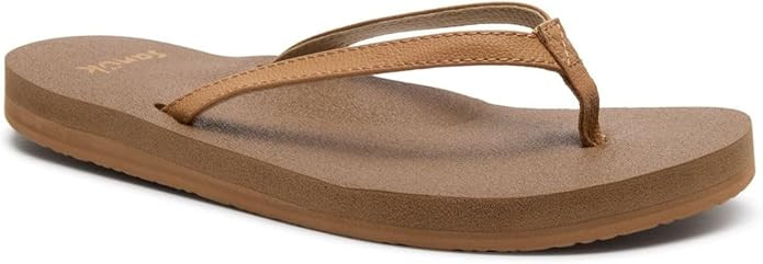Sanuk Yoga Joy Womens Flip Flops | Yoga Mat Footbed | Sandals for Women | Womens Yoga Sandals | W... | Amazon (US)