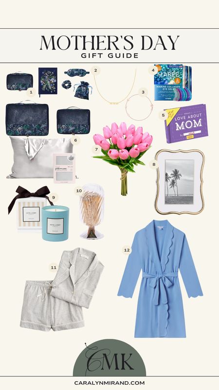 Mother’s Day gift guide - sharing gift inspiration for Mother’s Day with faux tulips, picture frame, satin pillow case, travel packing cubes, pajama set, and a robe. Use CARALYN20 at rifle paper co for 20% off. 

#LTKHome #LTKGiftGuide #LTKTravel