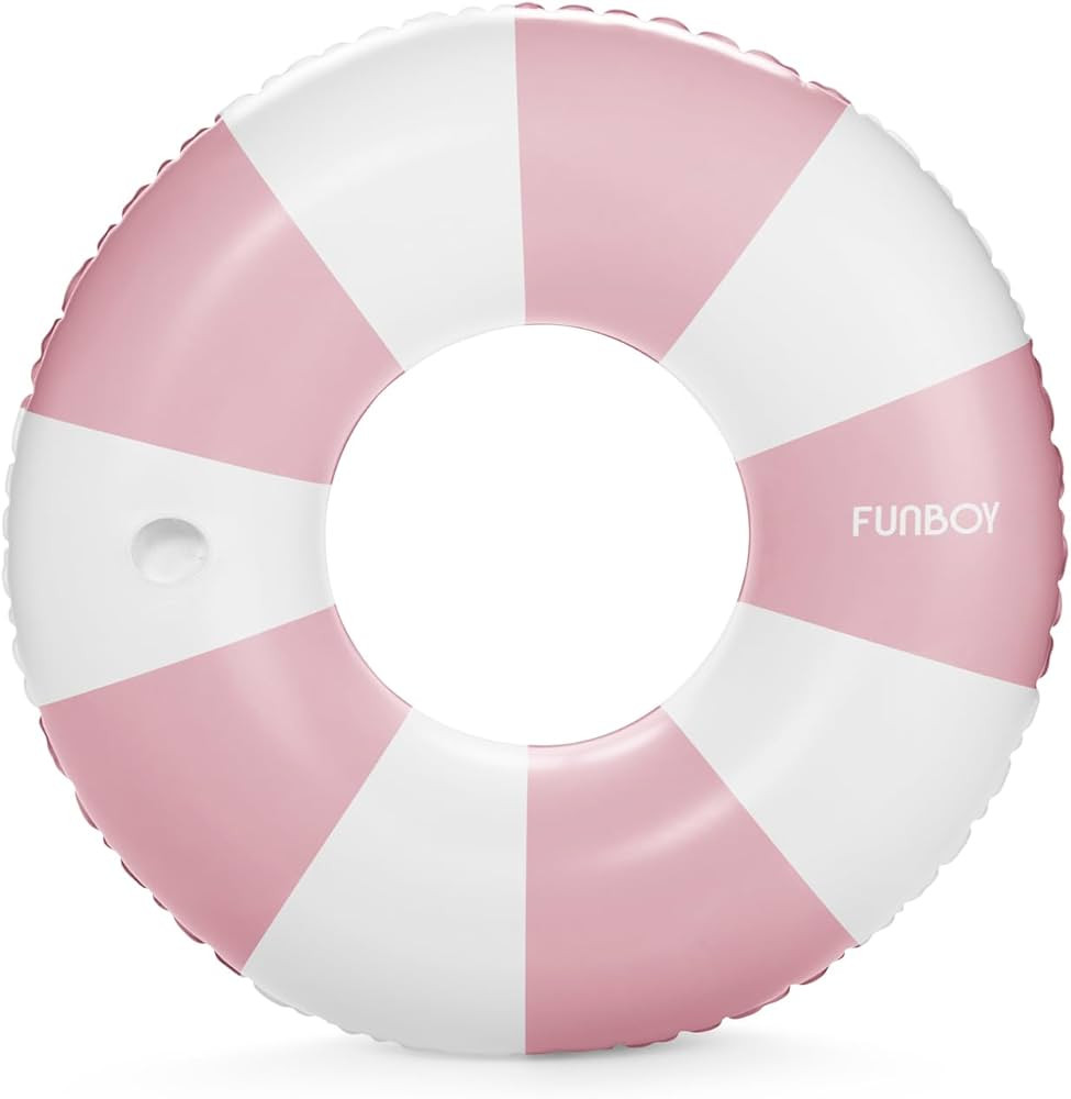FUNBOY Giant Vintage Stripe Inflatable Tube Pool Float with Cup Holder 48" Large Pool Float for A... | Amazon (US)