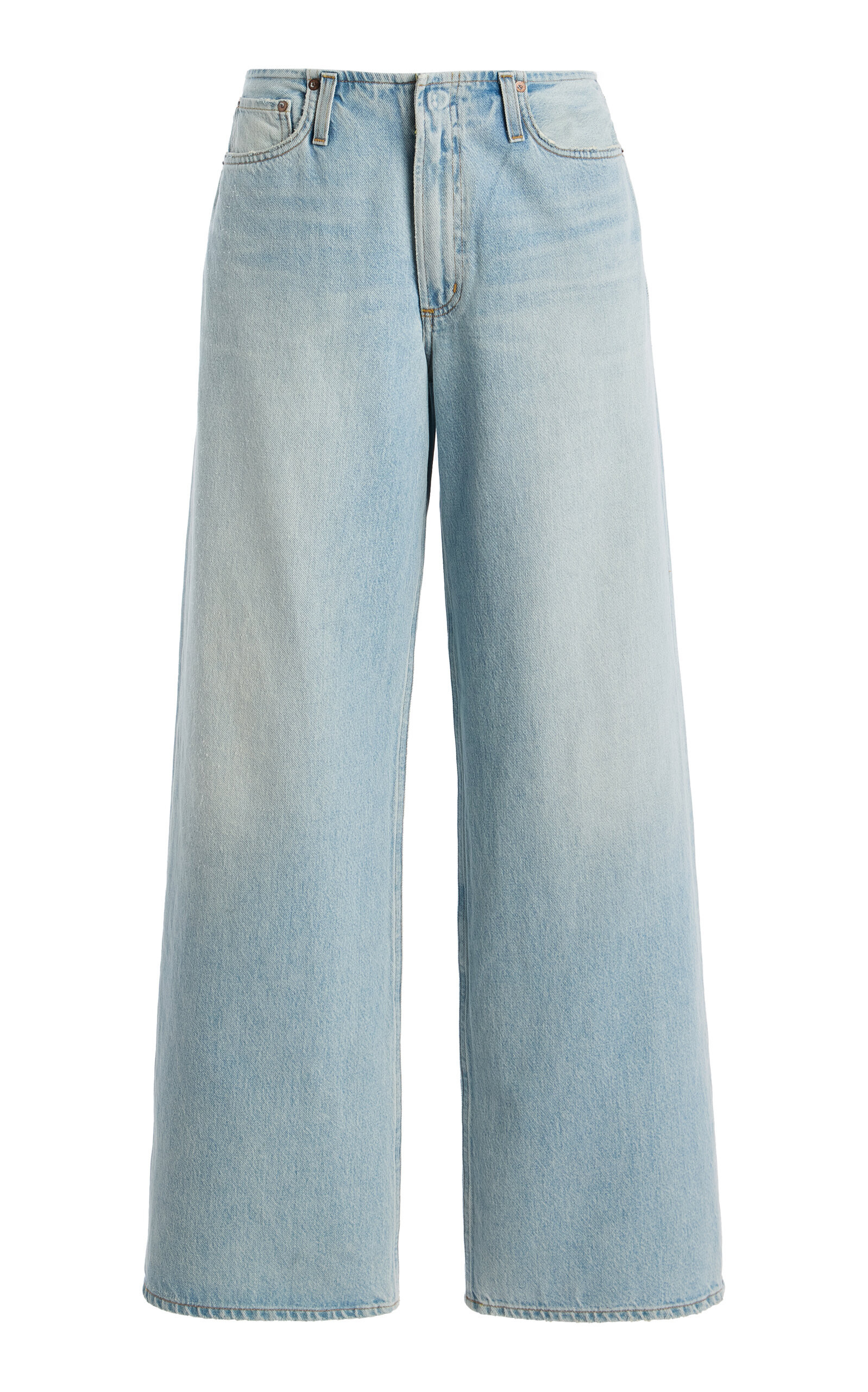 Agolde - Lex Rigid Low-Rise Wide-Leg Jeans - Light Wash - 30 - Moda Operandi | Moda Operandi (Global)