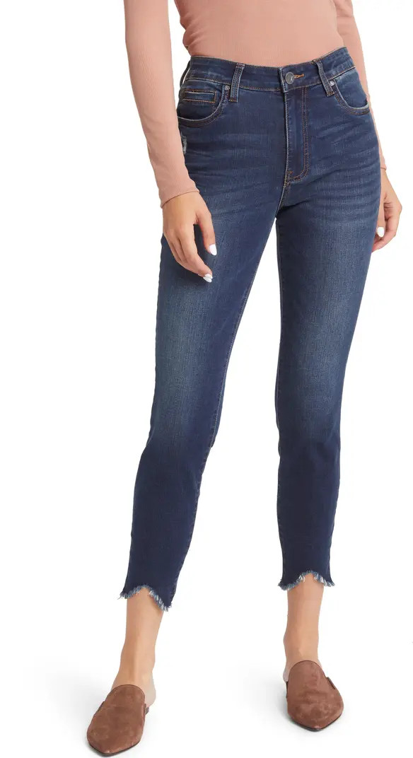 KUT from the Kloth Women's Donna High Waist Curve Hem Ankle Skinny Jeans | Nordstrom | Nordstrom
