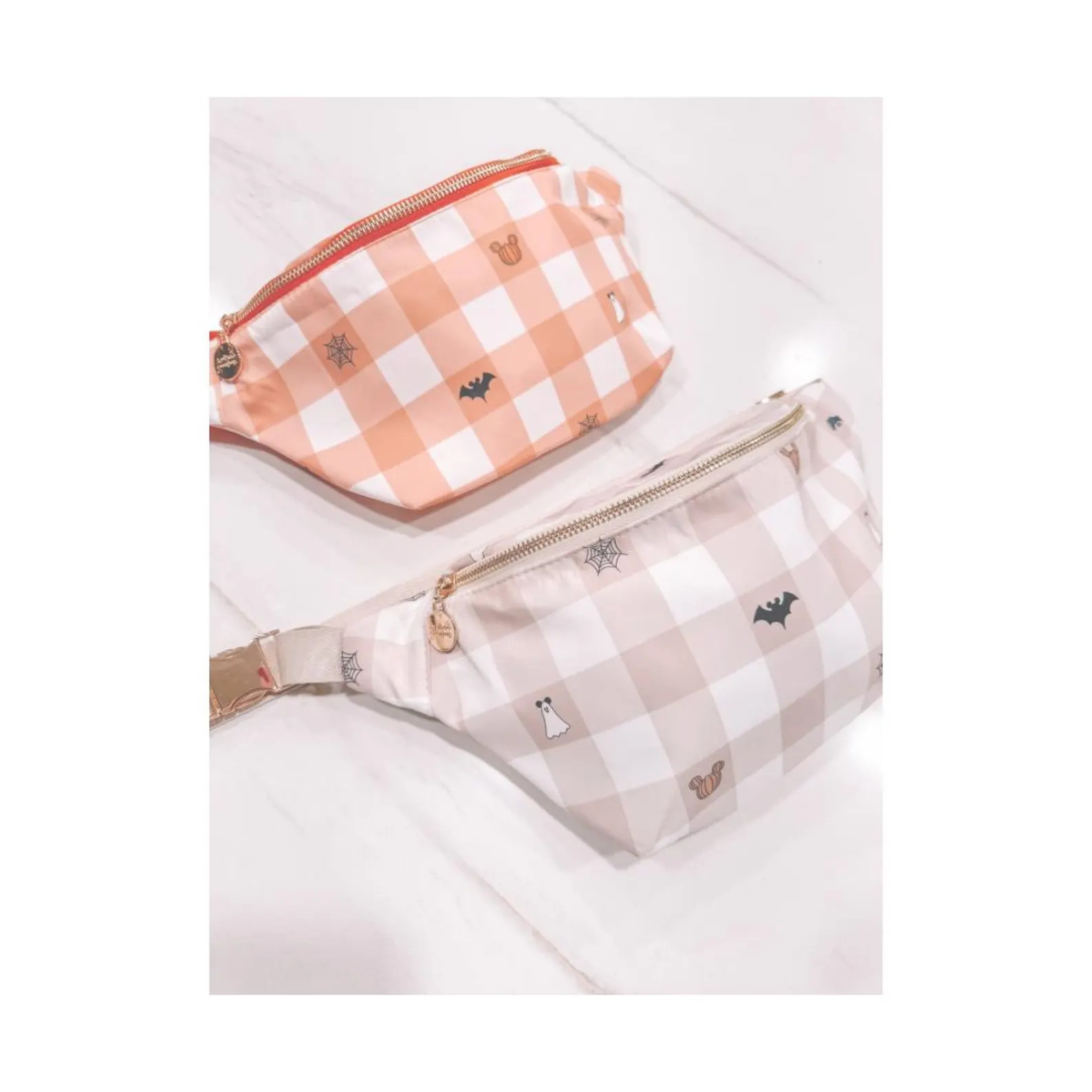 Gingham Spooky Print Nylon Fanny Pack - Crossbody Belt Bag | Etsy (Global)