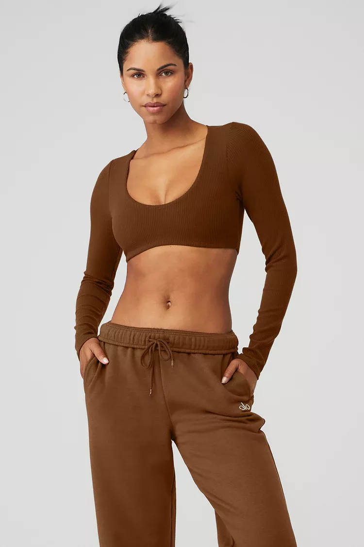 Ribbed Defined Long Sleeve Bra curated on LTK
