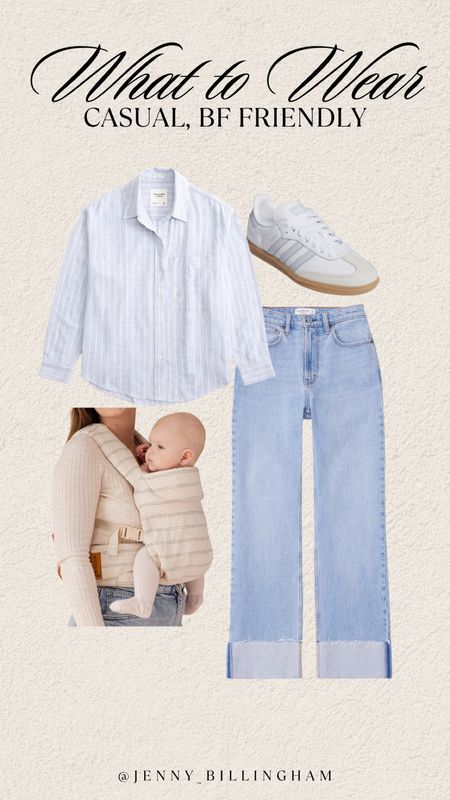 Causal, breastfeeding friendly top for mom / postpartum style / baby wearing / baby carrier / samba / mom style

#LTKbump #LTKbaby #LTKfamily