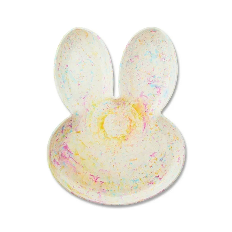 Easter Multicolor Marble Swirl Bunny-Shaped Tray, 9.5 in x 12 in, by Way To Celebrate - Walmart.c... | Walmart (US)