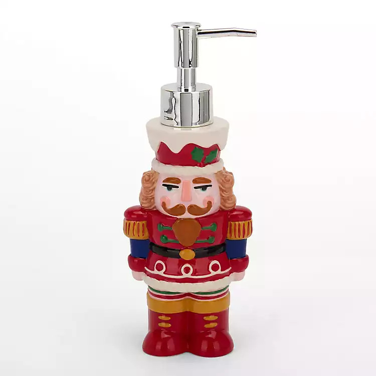 Holly Nutcracker Soap Pump | Kirklands