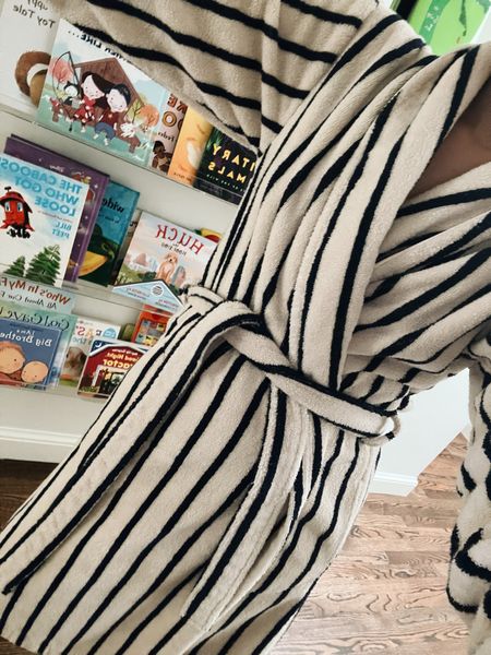 Coziest robe ever - I love the stripe!!