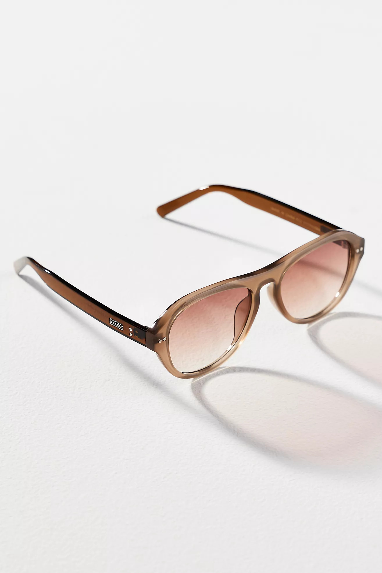 Anglo Translucent Aviator Sunglasses | Anthropologie (US)