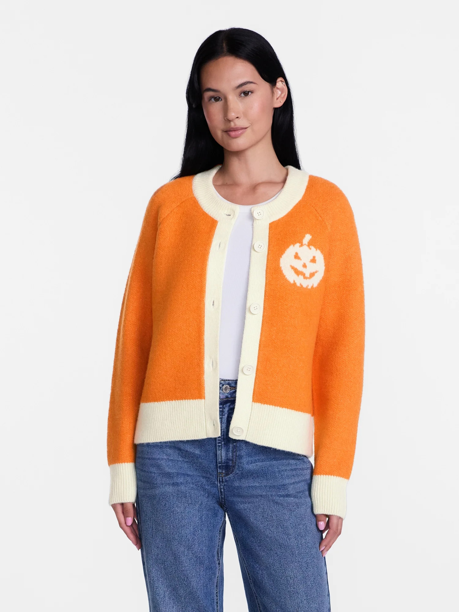 Women's Halloween Skeleton Graphic Cardigan Sweater from Way to Celebrate, Sizes S-4X | Walmart (US)