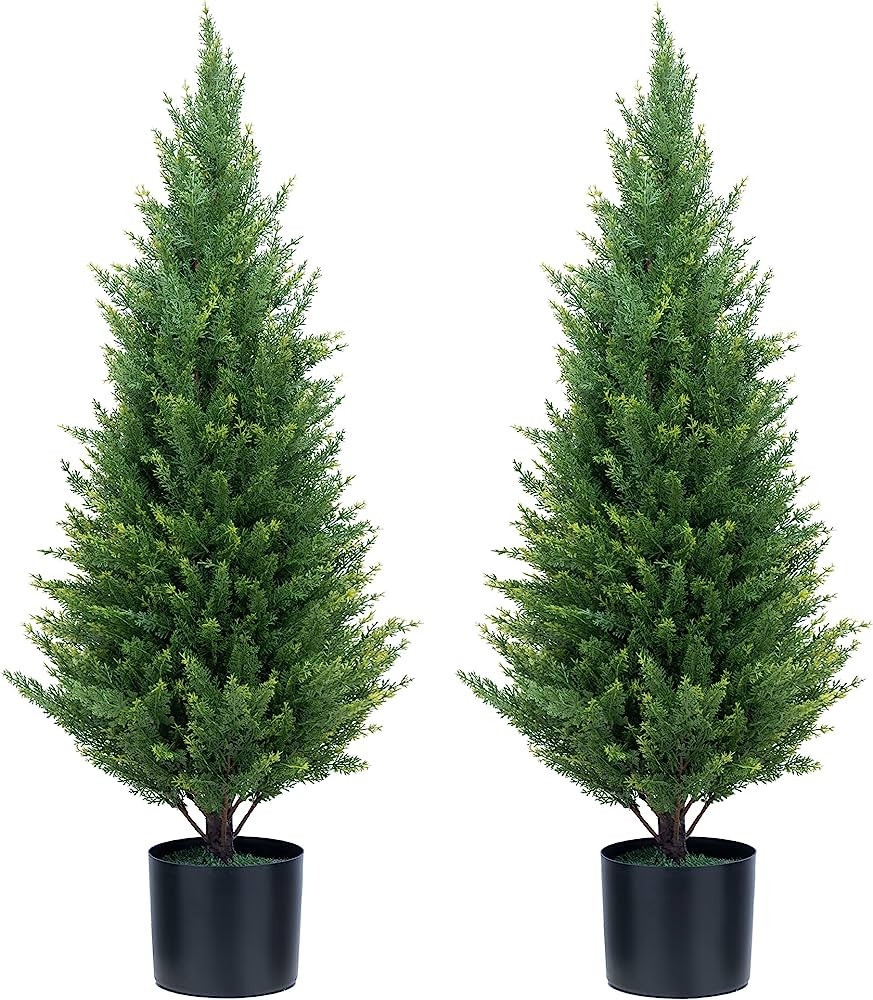 ECOLVANT Two 3 Foot Artificial Cedar Trees Indoor Outdoor Amazon Home Decor Finds Amazon Favorites | Amazon (US)