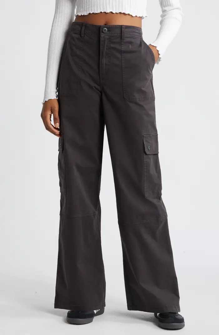 Twill Wide Leg Cargo Pants | Nordstrom