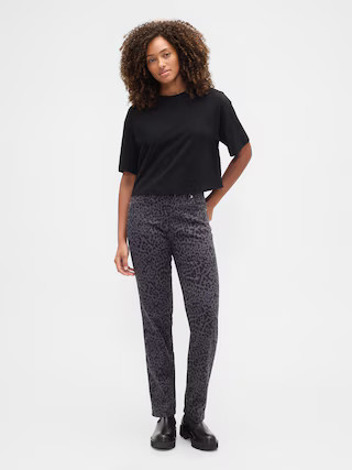 High Rise '90s Original Straight Leopard Print Jeans | Gap Factory