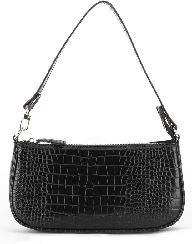 IBIZA VIBE Bag Crocodile Effect Retro Faux Leather Classic Clutch Shoulder Purse Handbag for Wome... | Amazon (US)