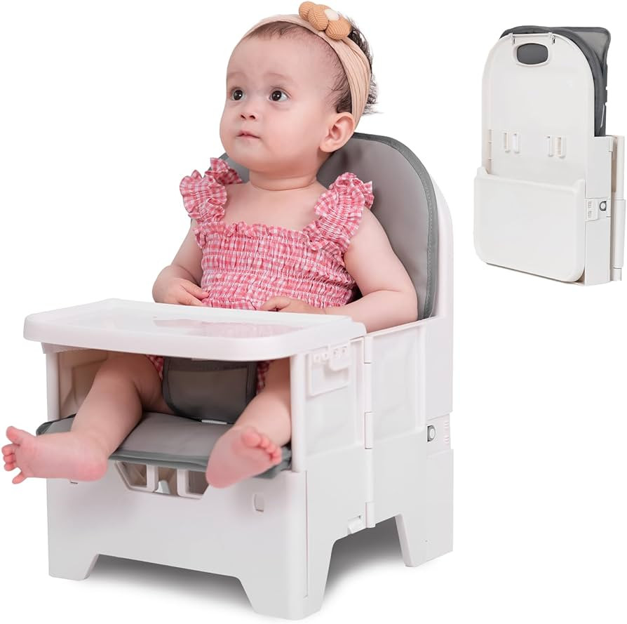 BABELIO Portable Booster Seat for Kitchen Chair with PU Waterproof Cushion, Compact Folding High ... | Amazon (US)