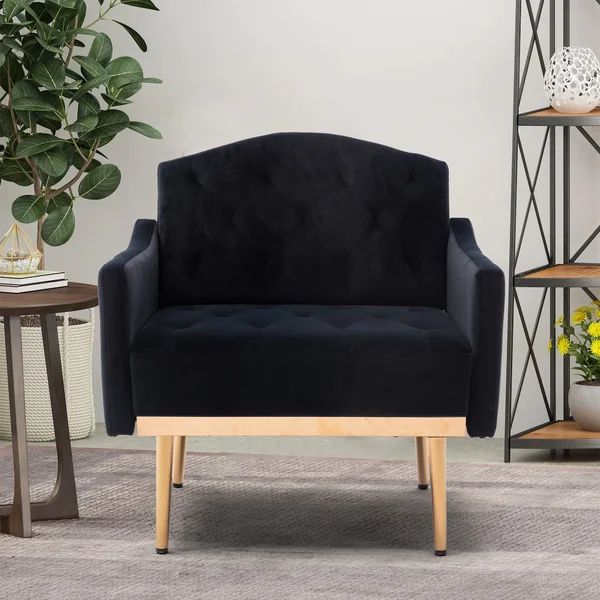 Melaina 31.1'' Wide Tufted Velvet Armchair | Wayfair North America