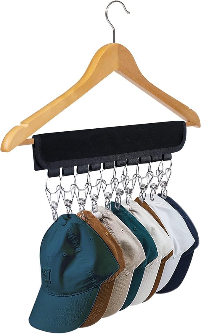 Hat Organizer Holder for Hanger & Room Closet, 1Pack Hat Storage Clips, for Hang Baseball Hats Ra... | Amazon (US)