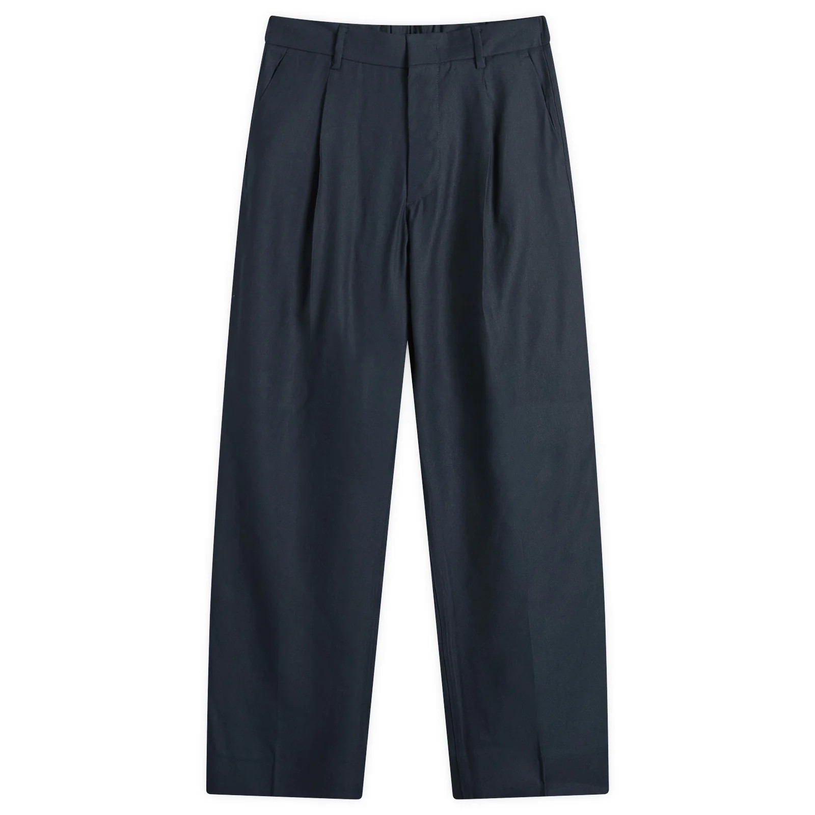 NN07 Men's Kay Linen Blend Trousers in Navy Blue, Size Large | END. Clothing | END. Clothing