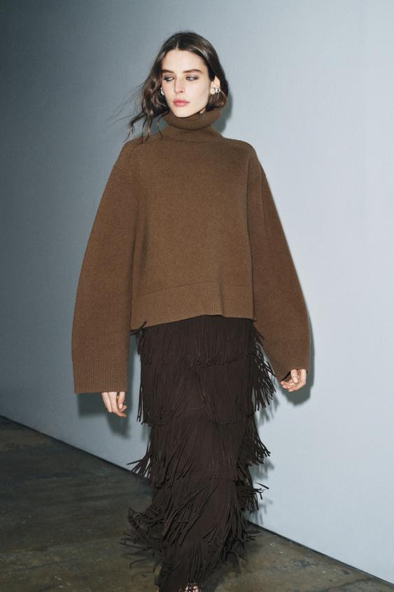 95% WOOL HIGH NECK JUMPER | Zara UK