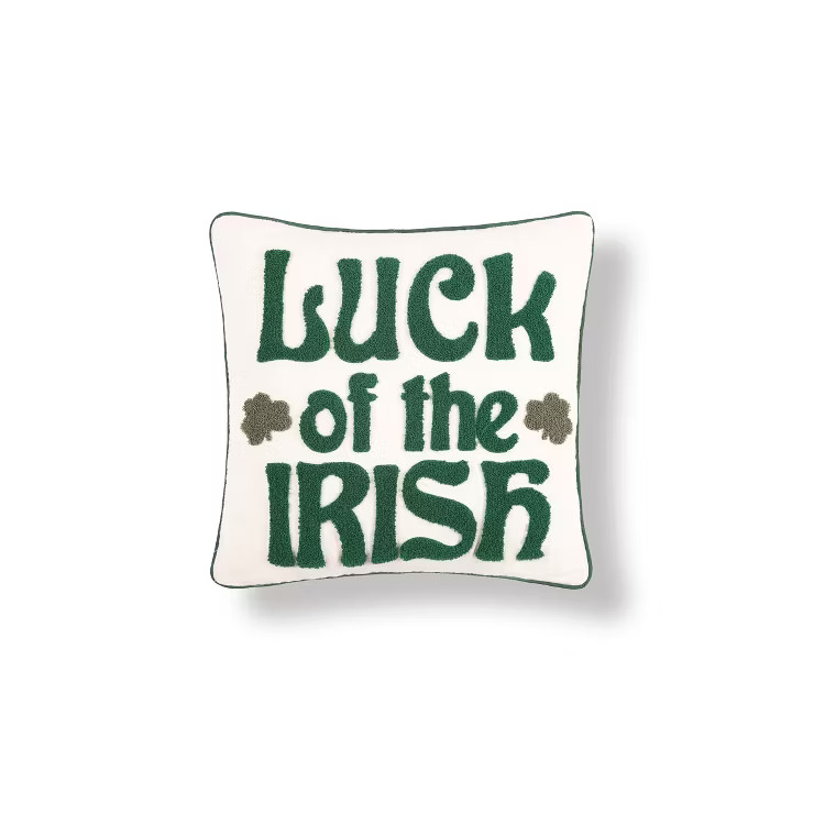 C&F Home 18" x 18" Luck of the Irish Clover St. Patrick's Pillow | Target