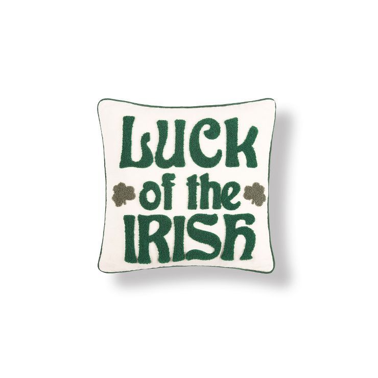 C&F Home 18" x 18" Luck of the Irish Clover St. Patrick's Pillow | Target
