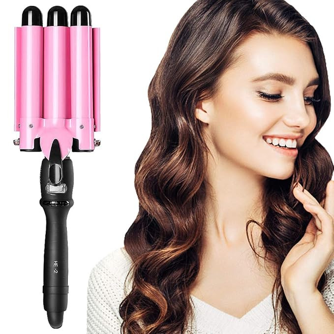 Hair Waver Hair Curling Iron Curling Wands Hair Curler Tourmaline Ceramic Hair Crimper Long Hair ... | Amazon (US)