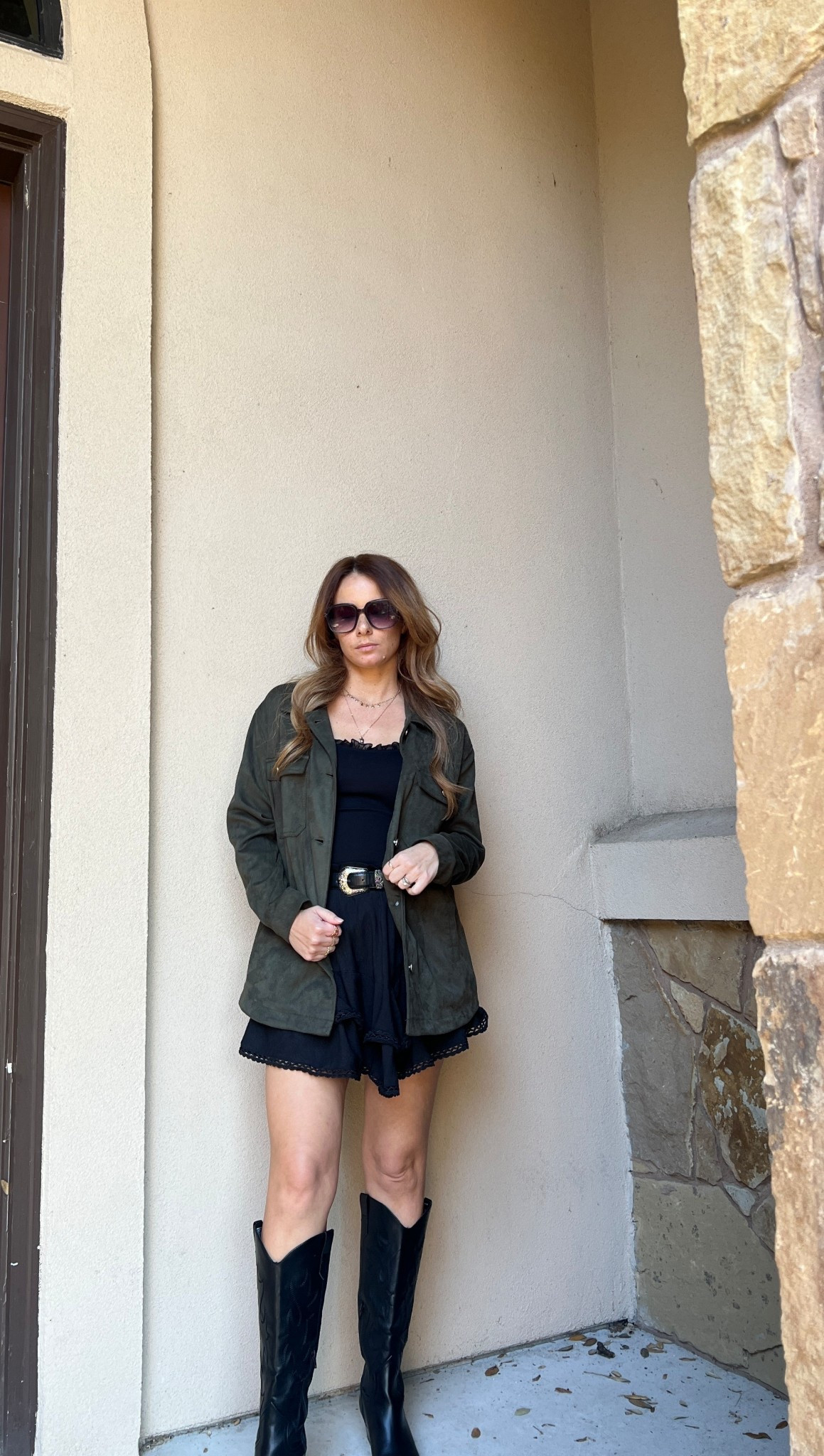 Day 2 holiday outfits.

Casual but still flirty holiday look. 
The belt and boots still keep it western. 

#LTKHoliday #LTKootd #LTKPetite