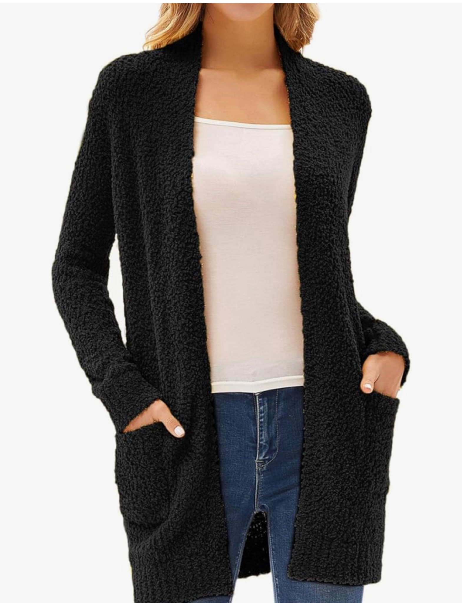 Cozy, comfy sweater, perfect for lounge days at home or dress up with a winter outfit. 

Amazon find 
Amazon style 
Work from home style 
WFH style 
Casual and chic 
Mom style 
Cardigan 
Grace Karin 

#LTKOver40 #LTKWorkwear #LTKFindsUnder50