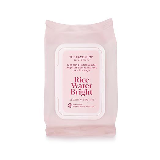 The Face Shop Rice Water Bright Makeup Remover Wipes for Face with Rice Extract, Brightening, Moi... | Amazon (US)