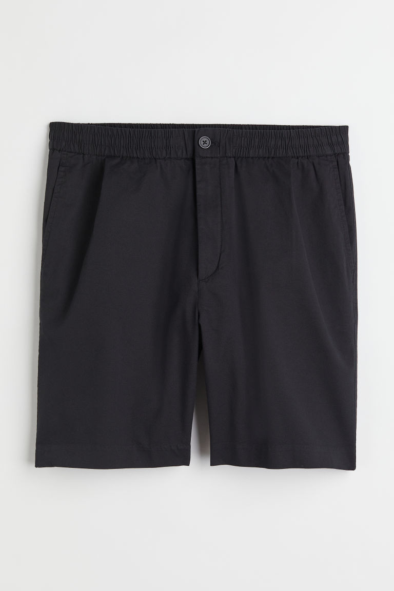 H & M - Regular Fit Cotton Shorts - Black | H&M (US + CA)