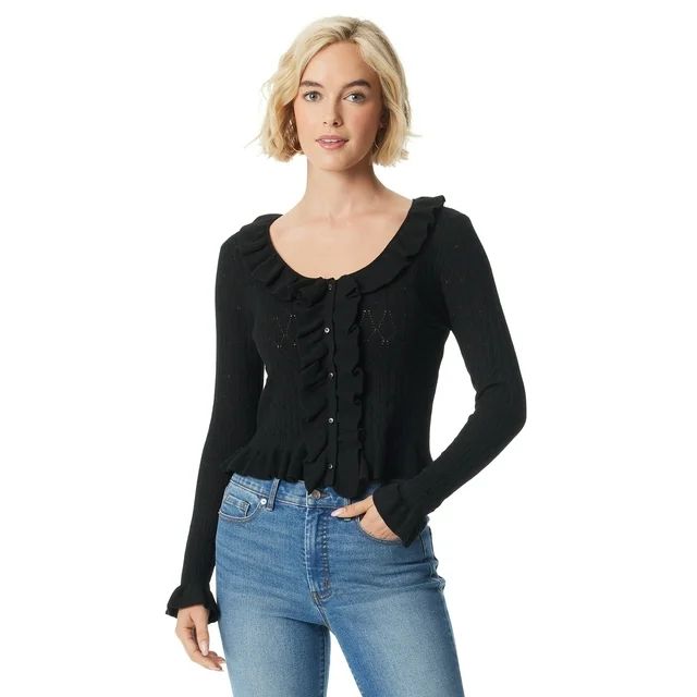 Jessica Simpson Women's and Women's Plus Skylar Pointelle Pullover Sweater | Walmart (US)