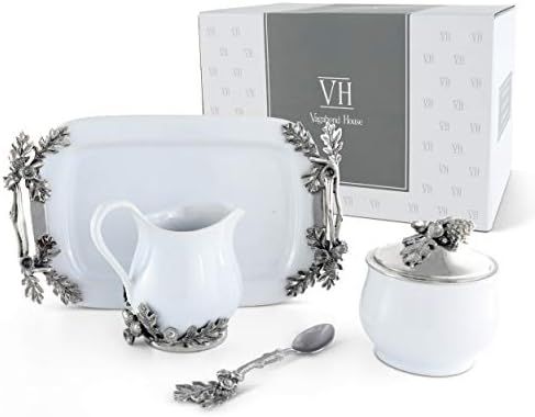 Vagabond House Stoneware Creamer Set - Pewter Acorn and Oak Leaf Forest Collection 5 Pieces cream... | Amazon (US)