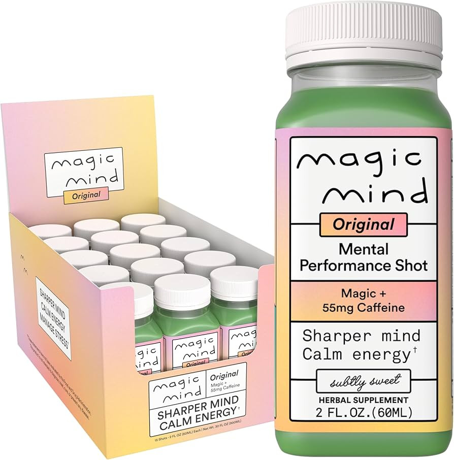 Magic Mind Original Energy & Focus Nootropic Shot, Lion's Mane, Ashwagandha & Citicoline, Cogniti... | Amazon (US)
