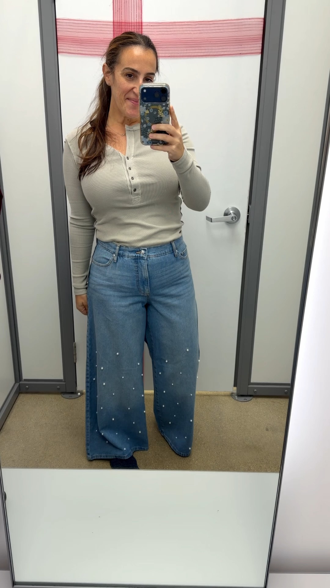 Walmart in store try on!
The pearl jeans run big! I’m in an 8 and they are still roomy. Also better for the shorter gals. A little short for me.
Bedazzled are an 8 too, I’d size up in those if in between.
The burgundy outfit pants are tts. I’m in a medium. The sweatshirt runs small i size up to a large.
Last outfit is all tts, size mediumm

#LTKHoliday #LTKSeasonal #LTKOver40