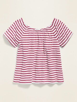 Striped Off-the-Shoulder Raglan-Sleeve Top for Toddler Girls | Old Navy (CA)
