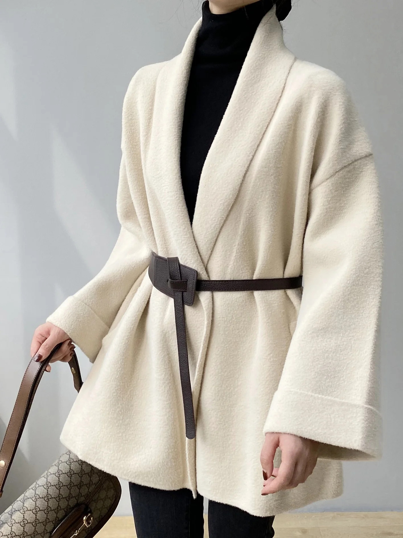 Belted Soft Women Faux Fur Coat | Commense