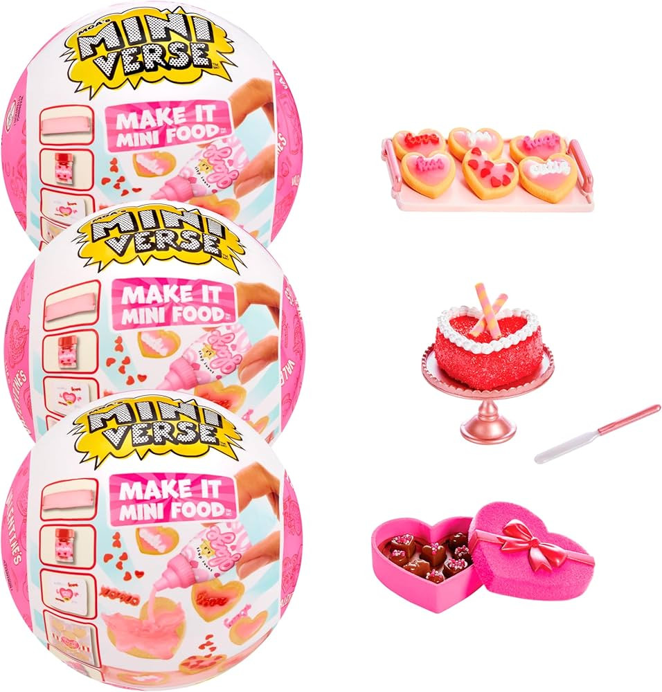 MGA's Miniverse Make It Mini Food Valentine's Series 3-Pack Mini Collectibles, Valentine's Day, B... | Amazon (US)