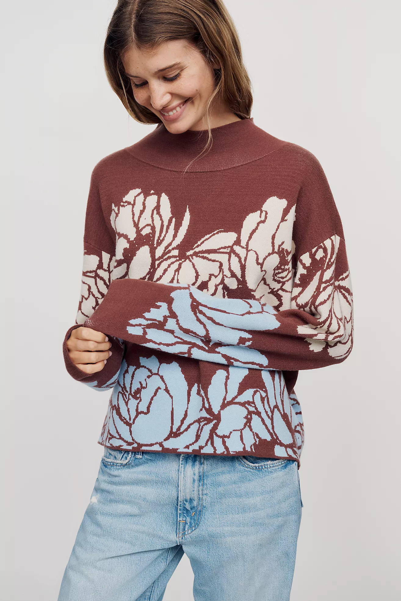 Maeve Carys Mock-Neck Sweater | Anthropologie (US)