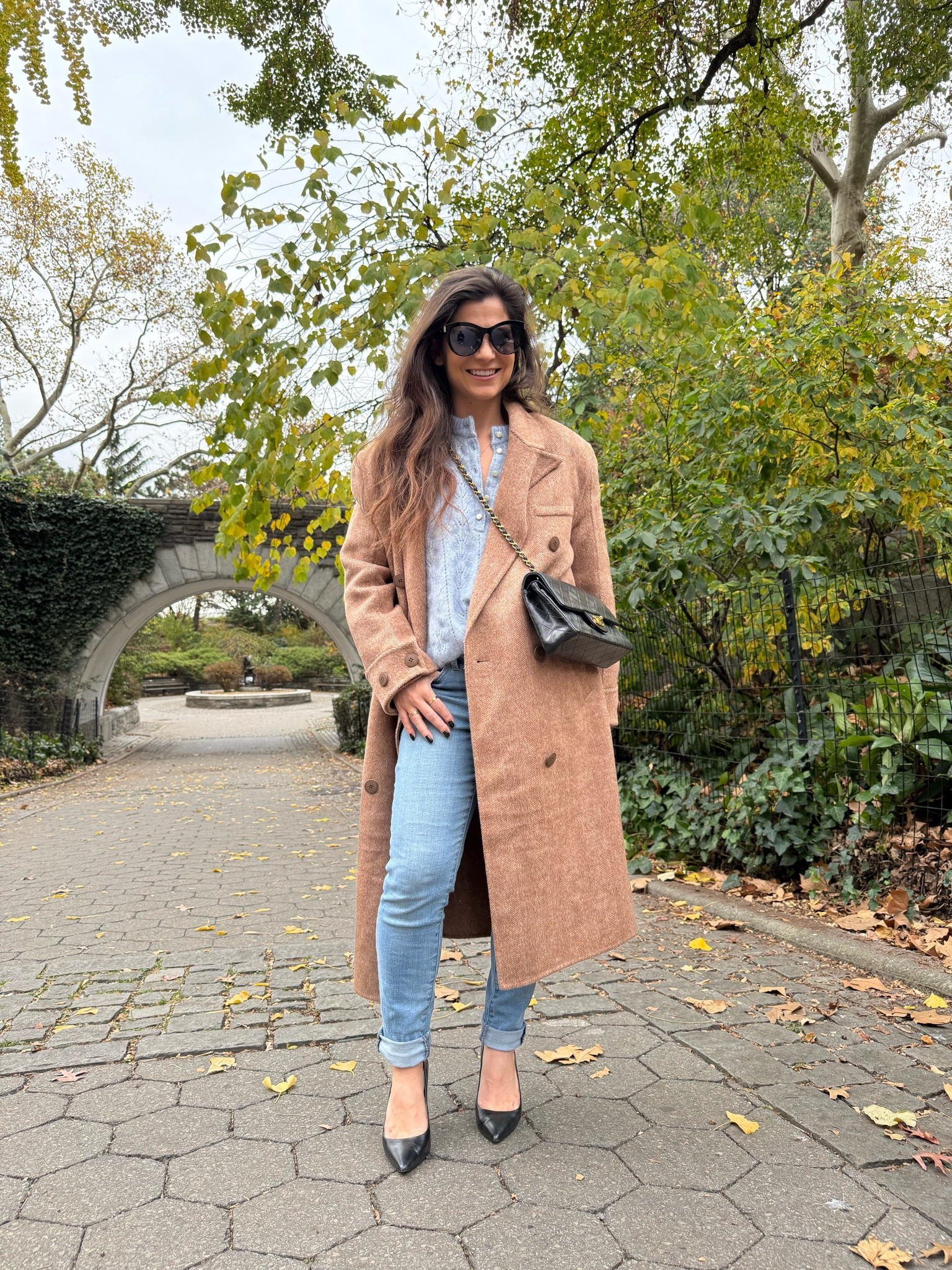 Petite Stufio Clothing! Petite fashion, beige coat, blue sweater, Levi jeans and a Chanel bag

#LTKStyleTip
