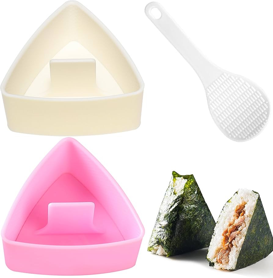 Onigiri Mold Triangle, 2 Pack Large Rice Ball Mold Sushi Makers, Japanese Rice Cooker for Kids Be... | Amazon (US)