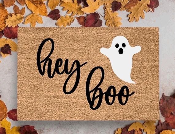 Hey Boo  Halloween Doormat  Cute Doormat  Outdoor Halloween - Etsy | Etsy (US)