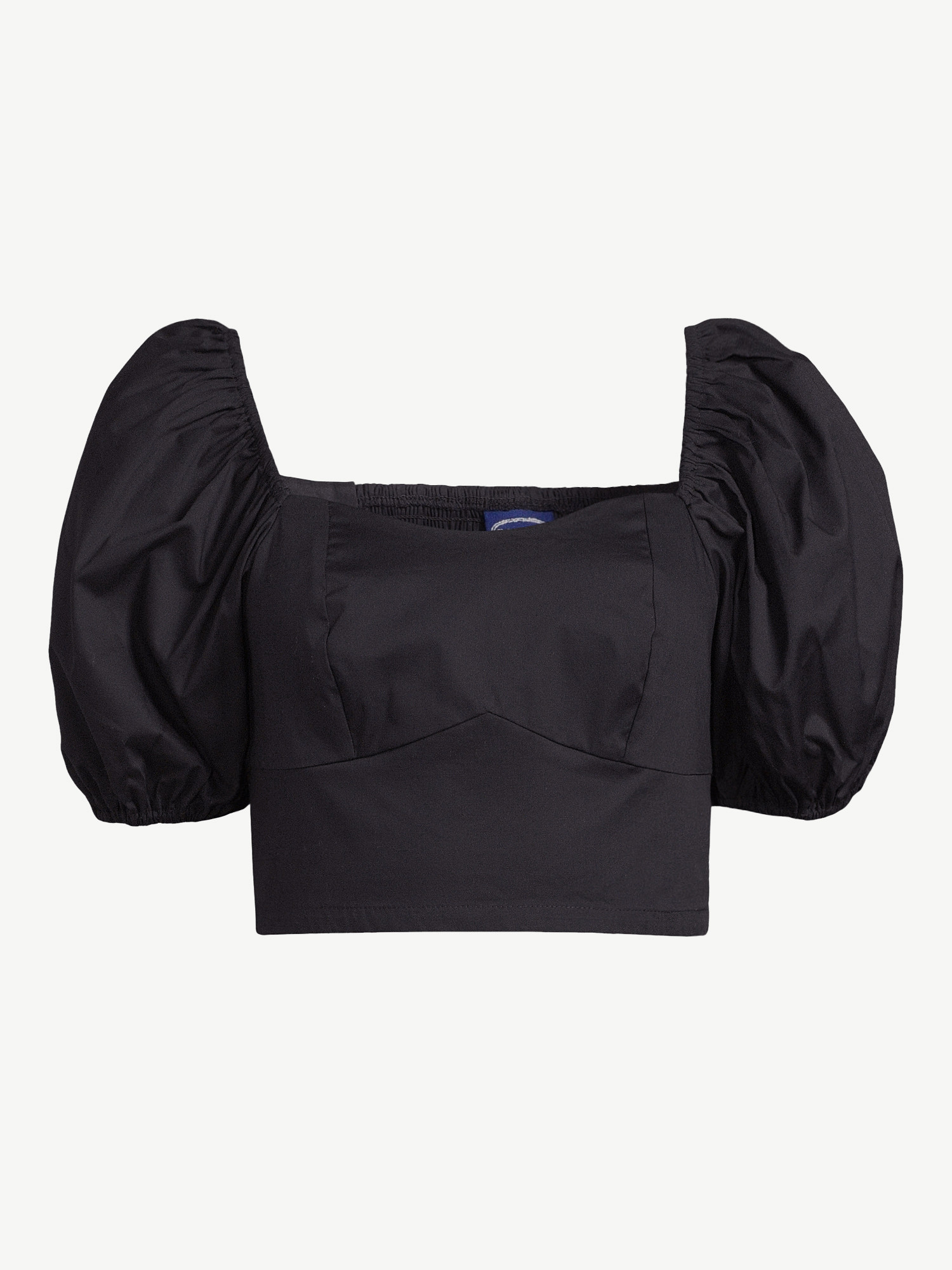 Scoop Women's Puff Sleeve Crop Top | Walmart (US)