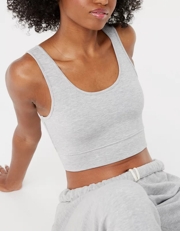 OFFLINE By Aerie OTT Fleece Cropped Tank Top | Aerie