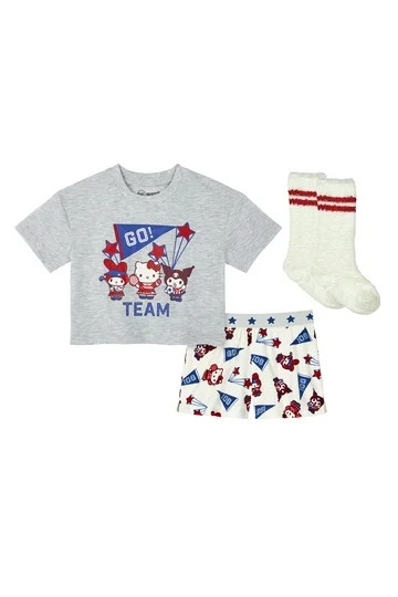 Clearance x Hello Kitty Girls Short Sleeve Top and Shorts Pajama Set with Socks, 3-Piece, Sizes 4-18 $6.47 Was $12.98

 | Walmart (US)
