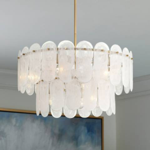 Oldmill 30" Wide Legacy Brass Tiered Pendant Light | Lamps Plus